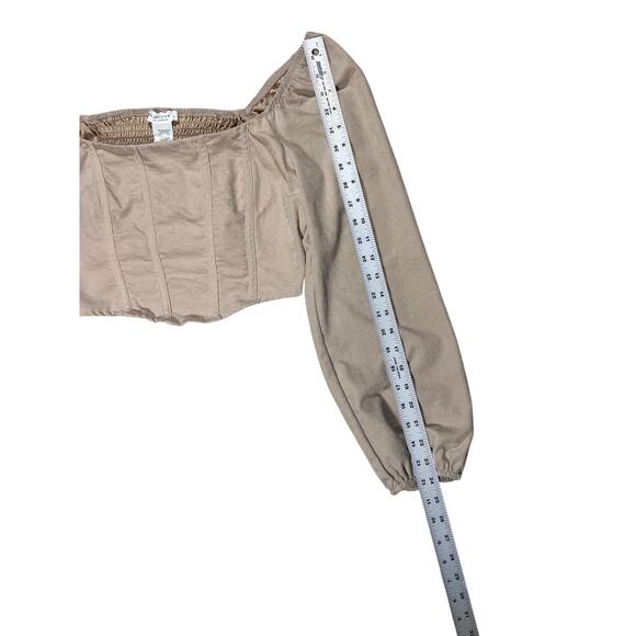 Kirious Women’s Large Cropped Top Blouse Peasant Coquette Boho Festival Coastal - Picture 7 of 8